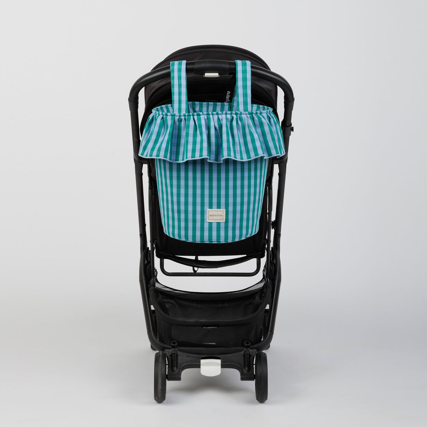 Basket Vichy - Green + Sky Blue - Minicoton