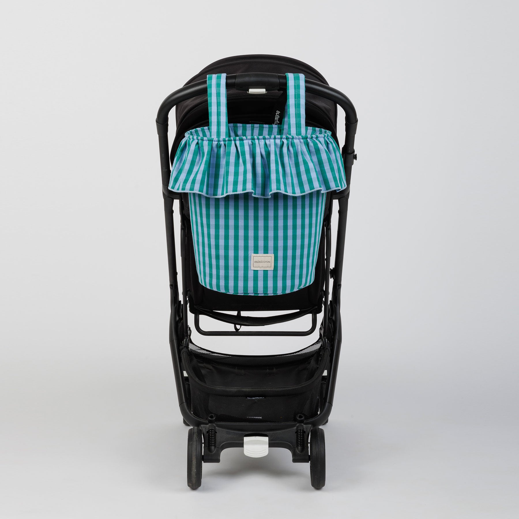 Basket Vichy - Green + Sky Blue - Minicoton