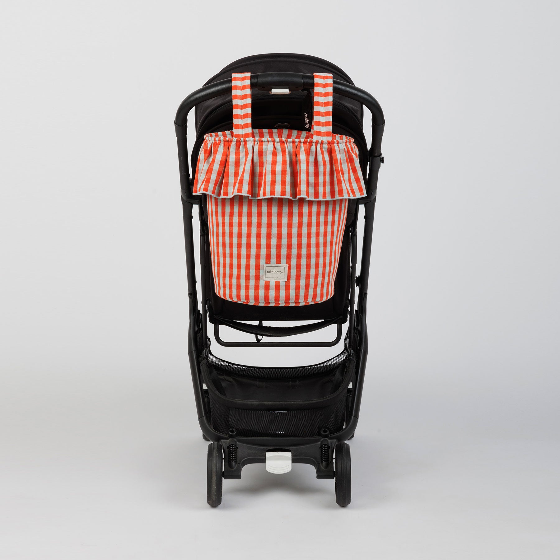 Basket Vichy - Coral + Aqua - Minicoton