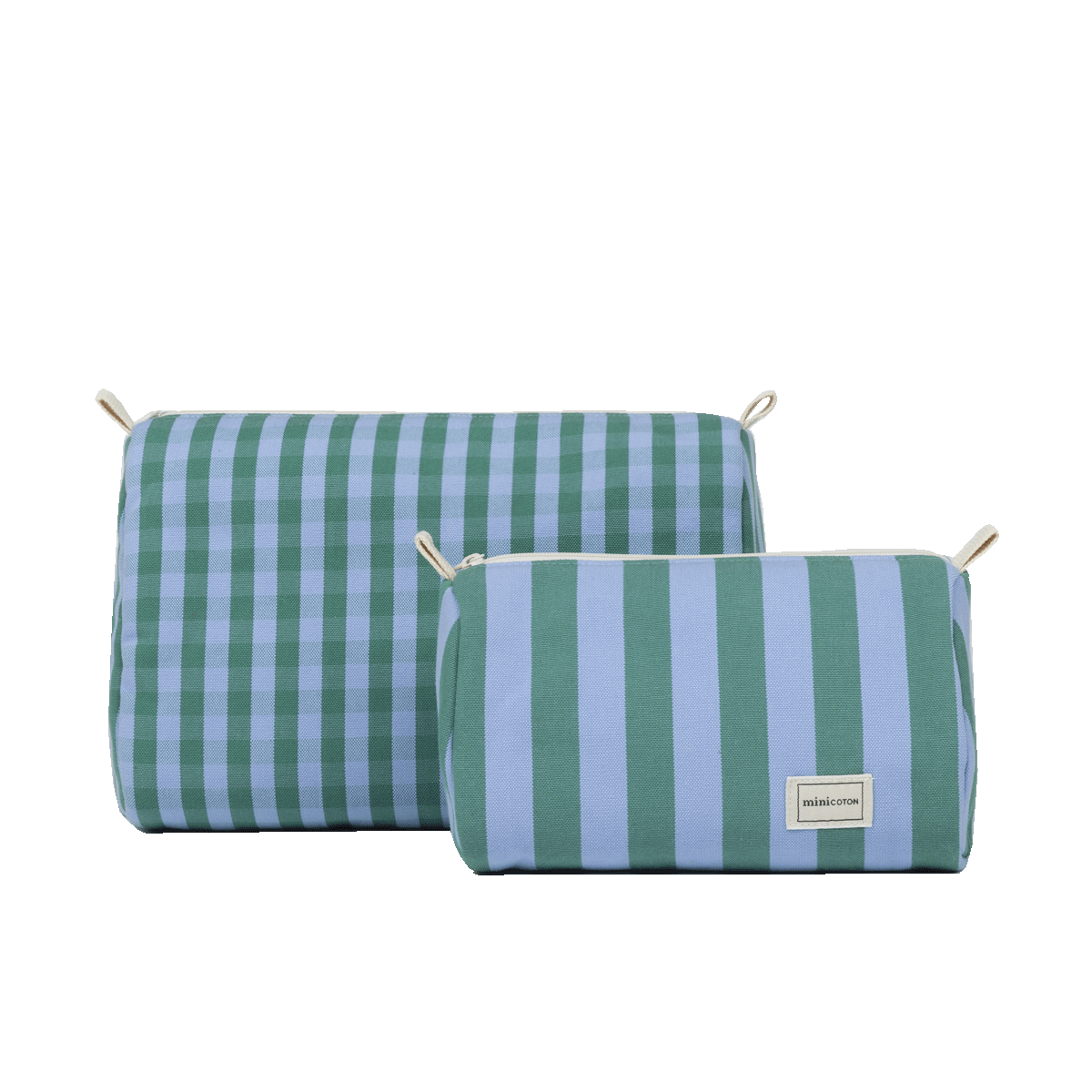 Set Neceser - Green + Sky Blue - Minicoton