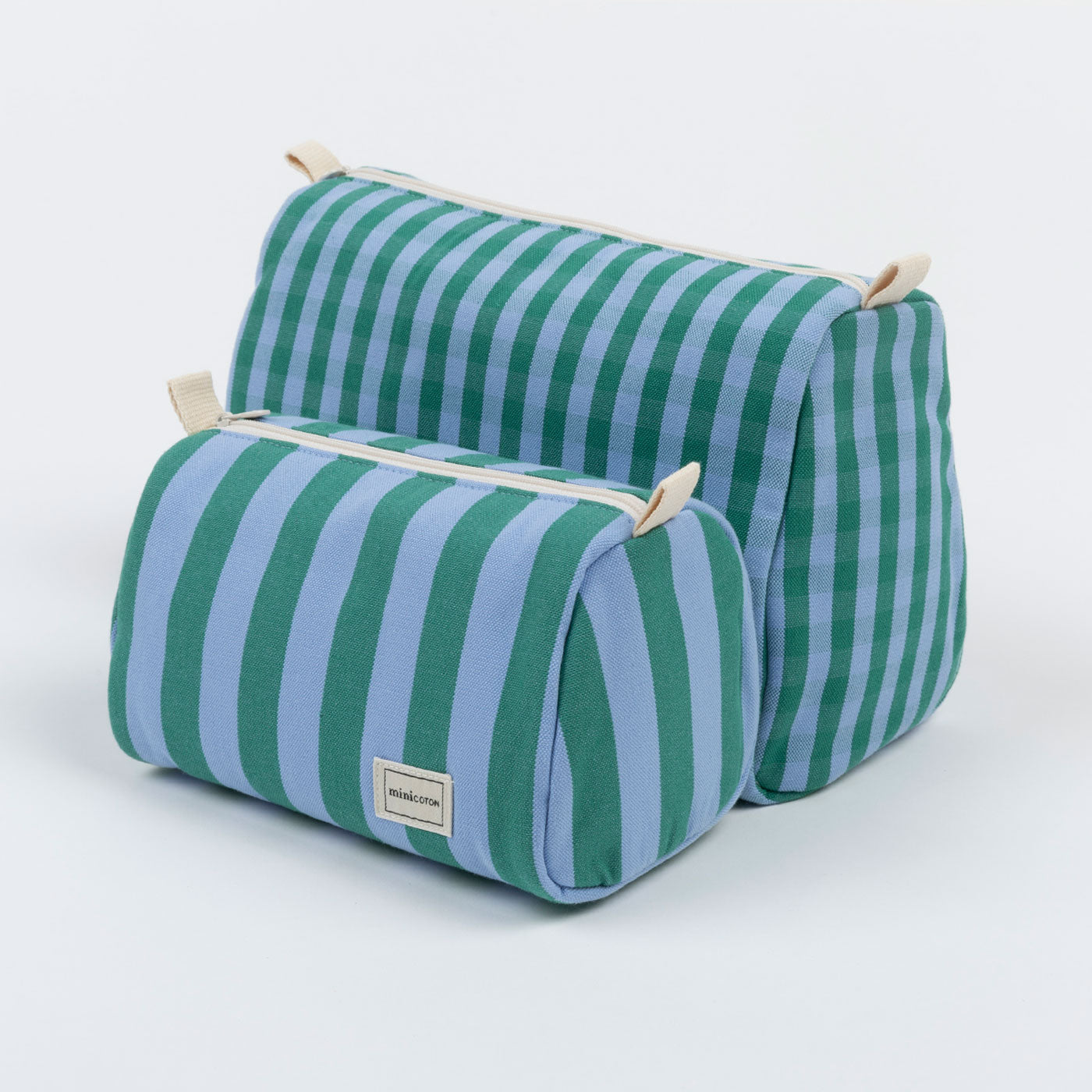 Set Neceser - Green + Sky Blue - Minicoton