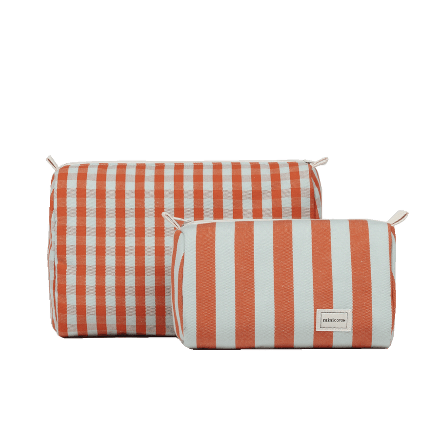 Set Neceser - Coral + Aqua - Minicoton