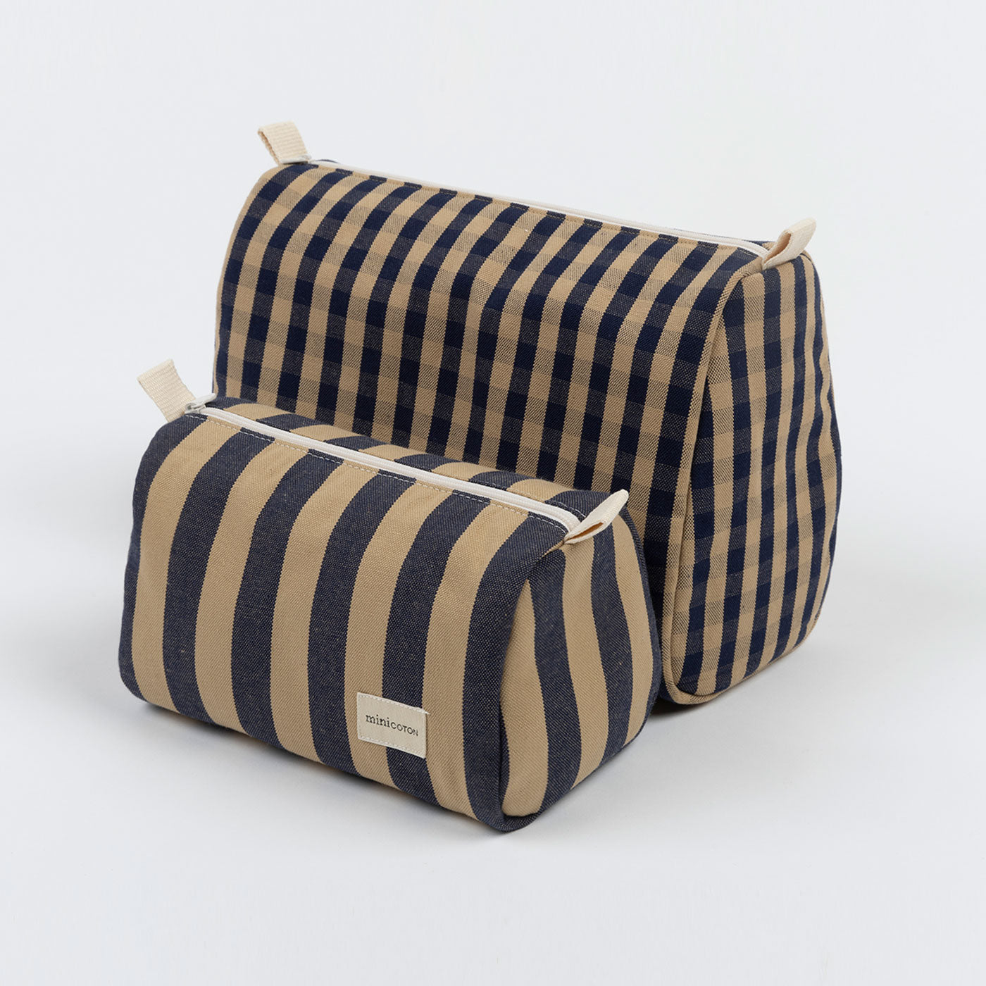 Set Neceser - Navy + Caramel - Minicoton