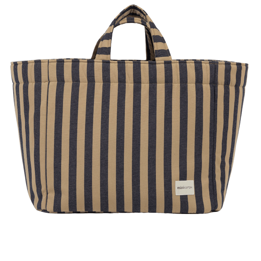 Big Bag - Navy + Caramel - Minicoton