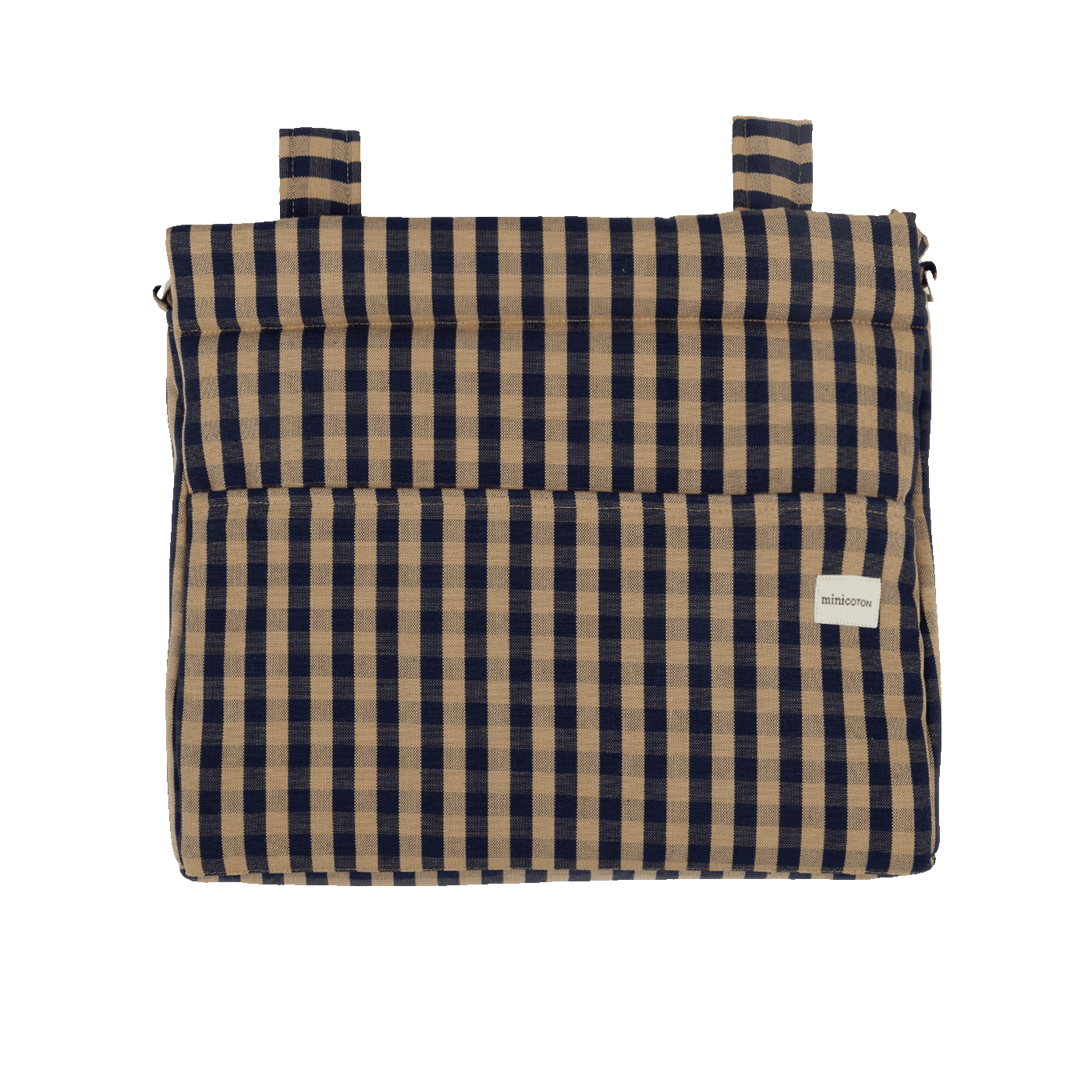 Bolsa Icon - Navy + Caramel - Minicoton