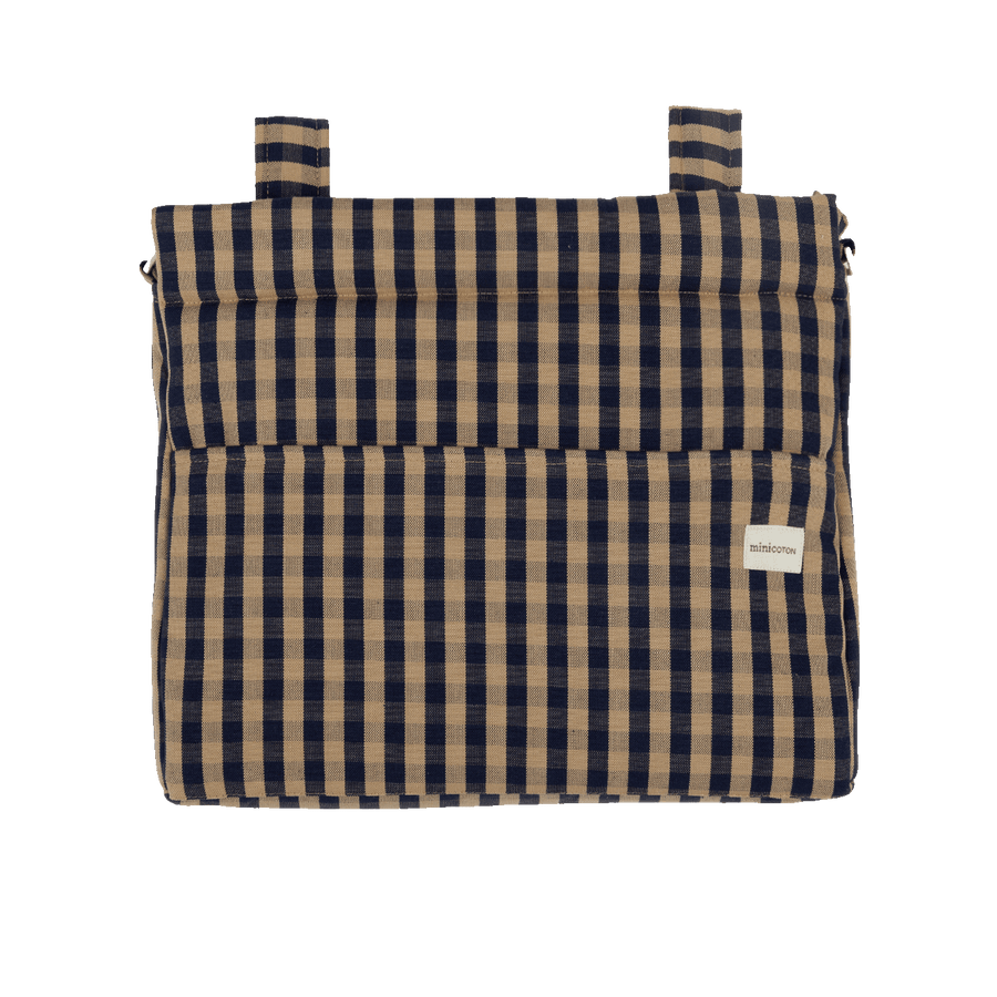 Bolsa Icon - Navy + Caramel - Minicoton