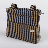 Bolsa Icon - Navy + Caramel - Minicoton