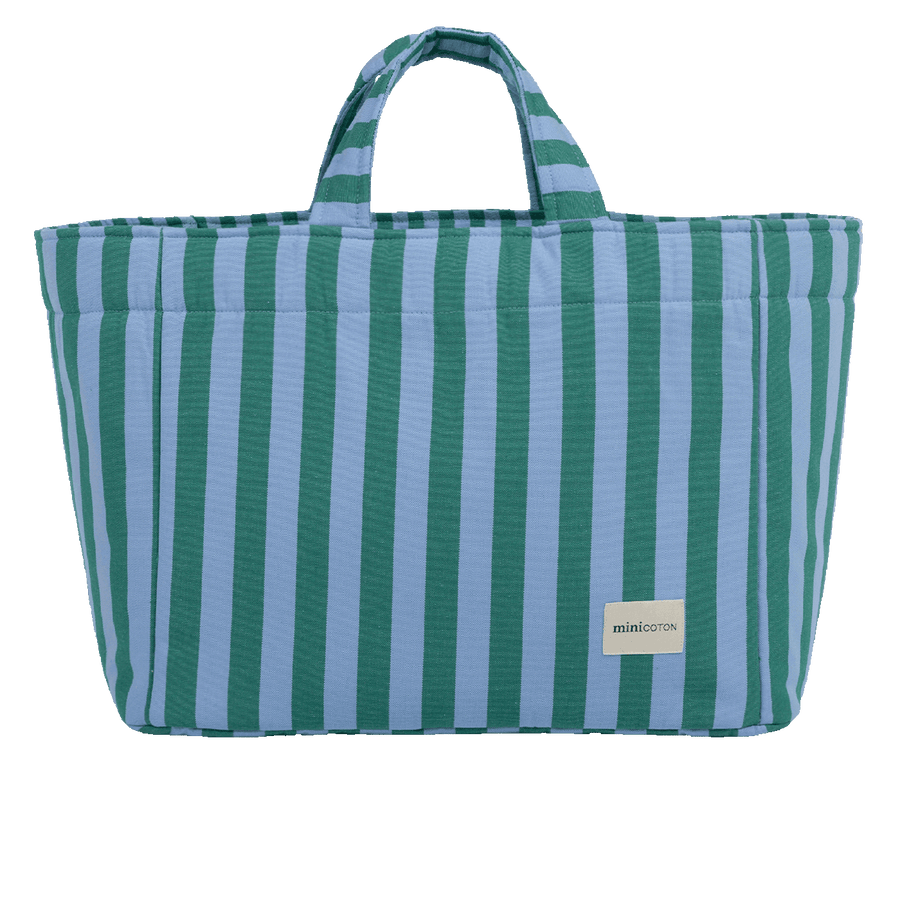 Big Bag - Green + Sky Blue - Minicoton