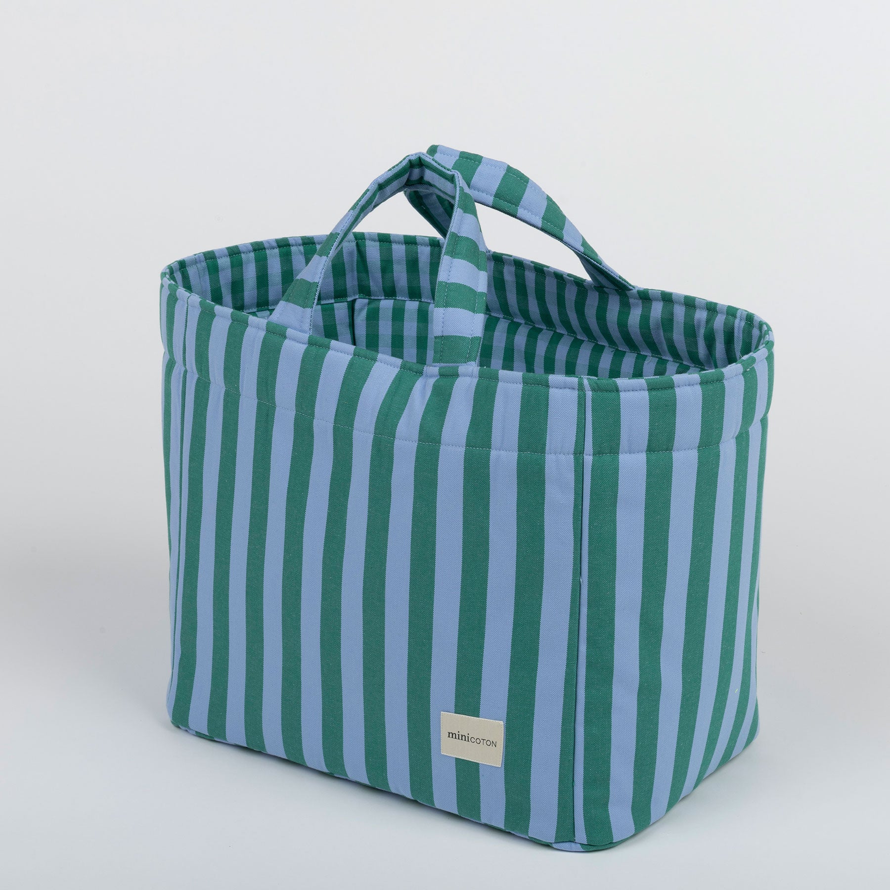 Big Bag - Green + Sky Blue - Minicoton