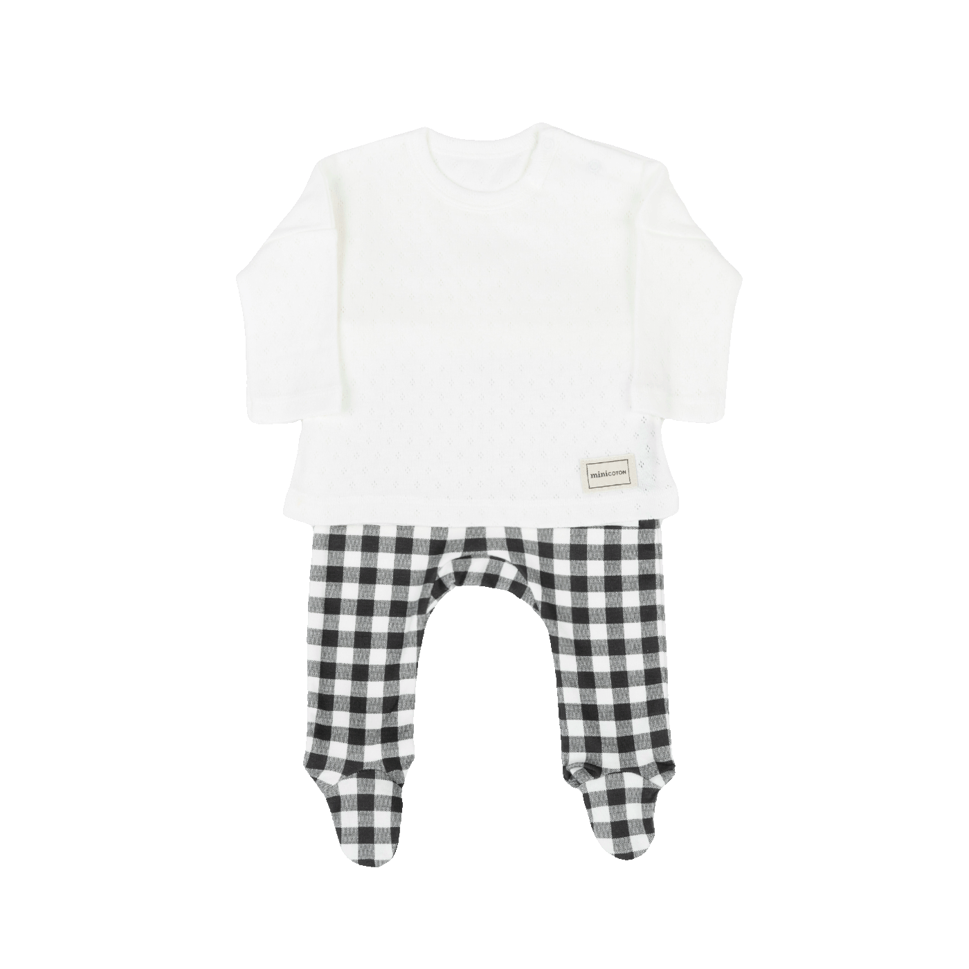 Polaina Vichy Negro - Minicoton