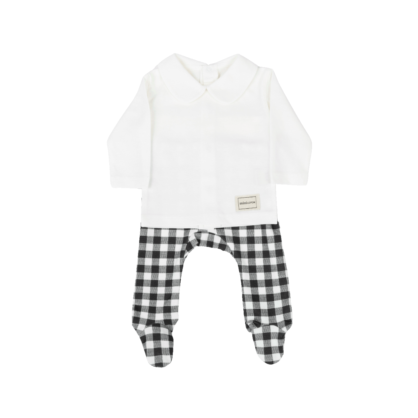 Polaina Vichy Negro - Minicoton