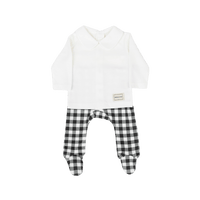 Polaina Vichy Negro - Minicoton