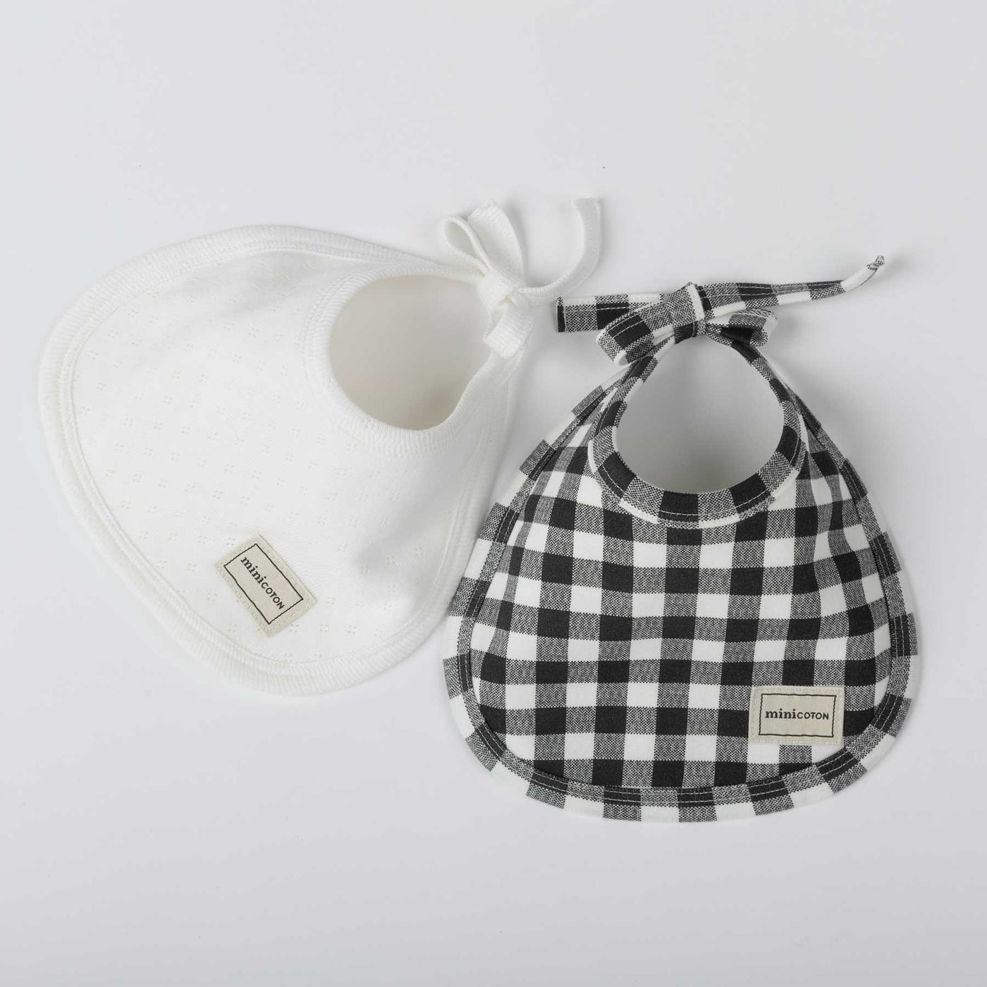 Pack Baberos Vichy Negro - Minicoton