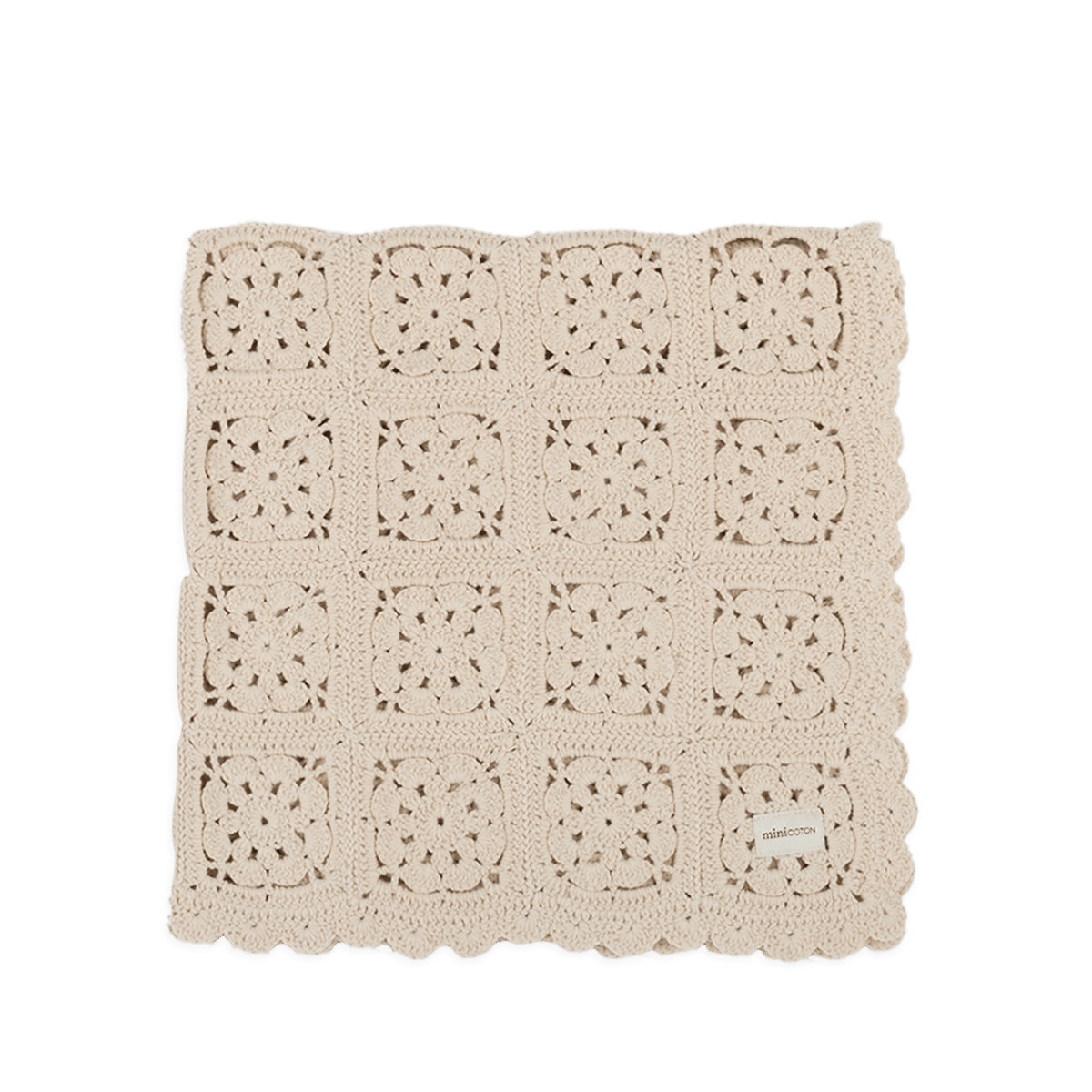 Manta Crochet Rosa - Minicoton