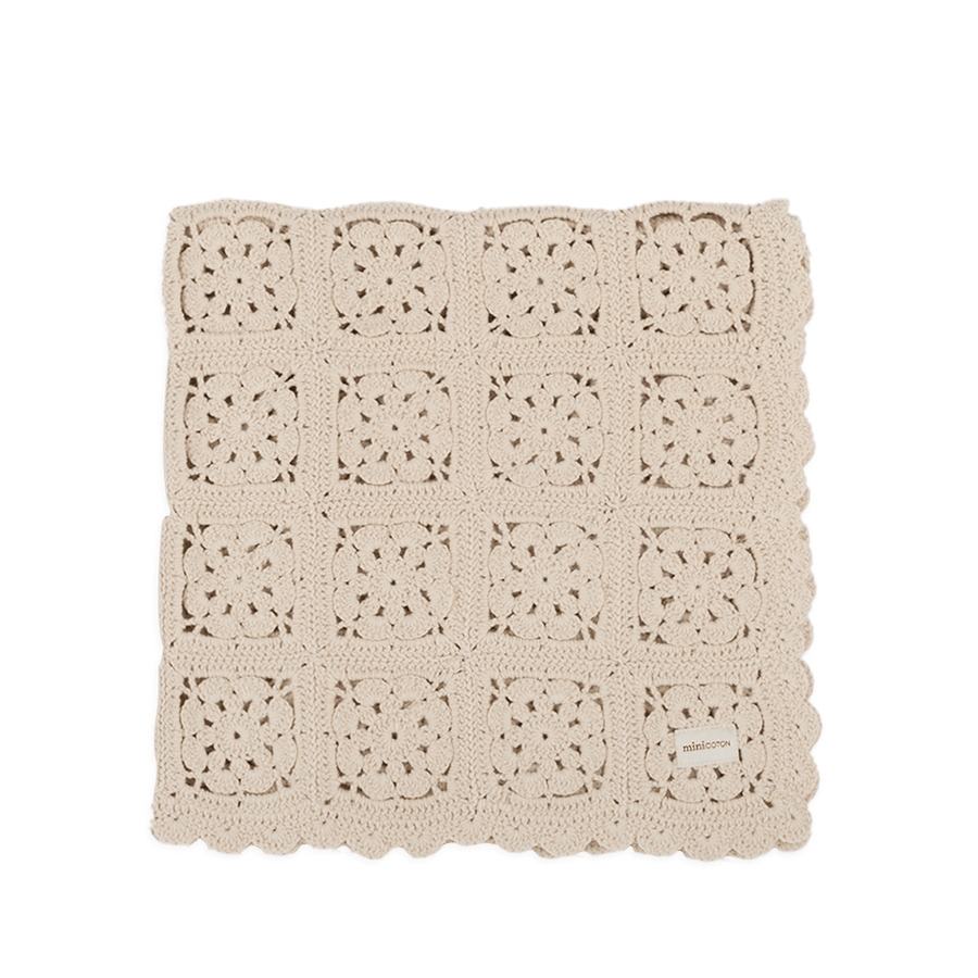 Manta Crochet Rosa - Minicoton