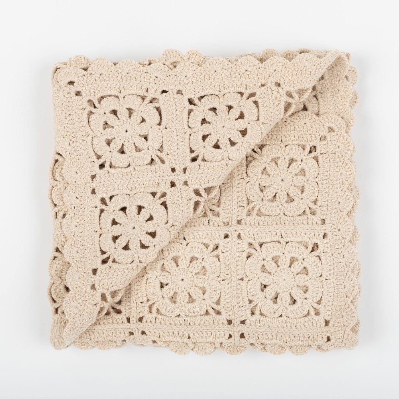Manta Crochet Rosa - Minicoton