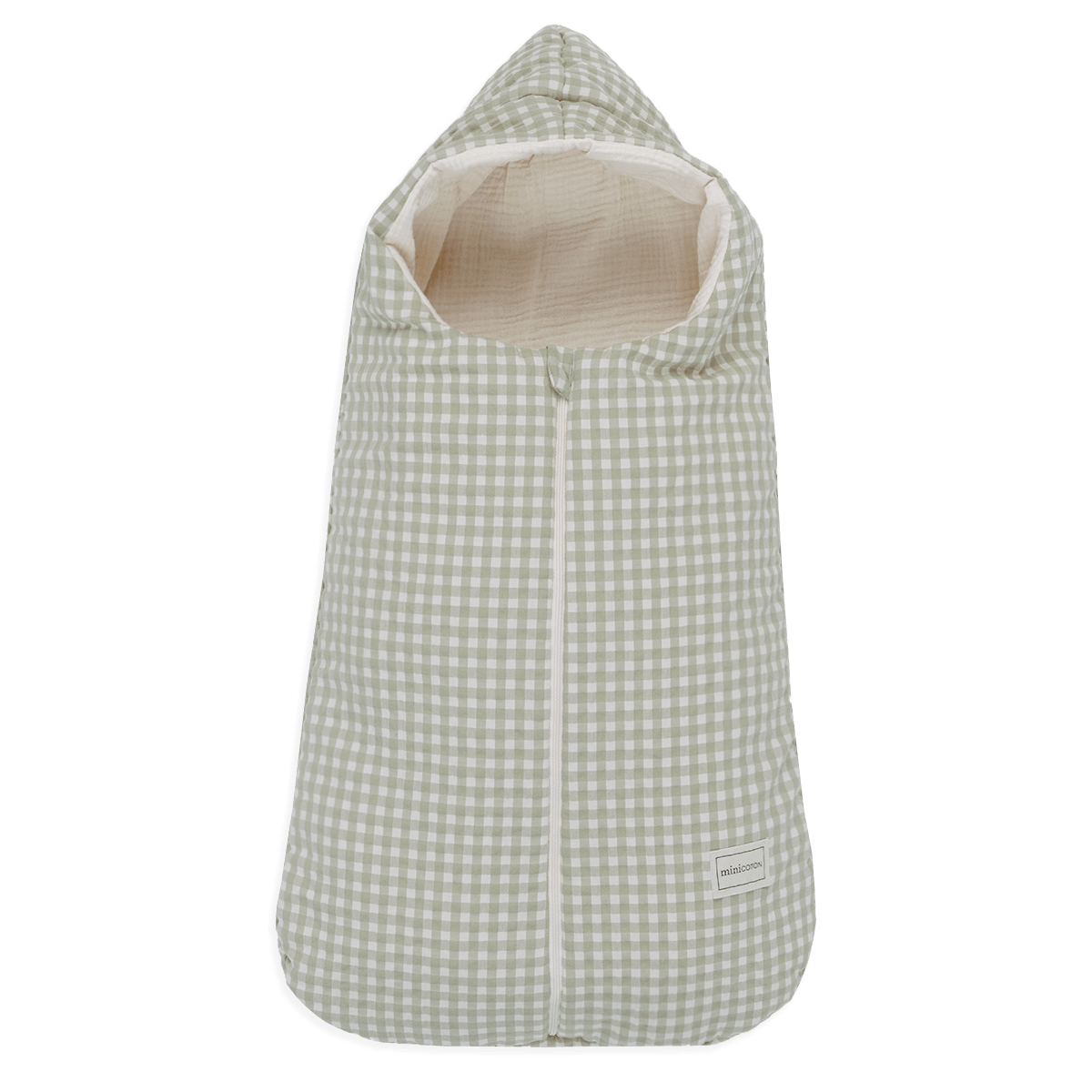 Saco Oval Vichy Musgo - invierno - Minicoton