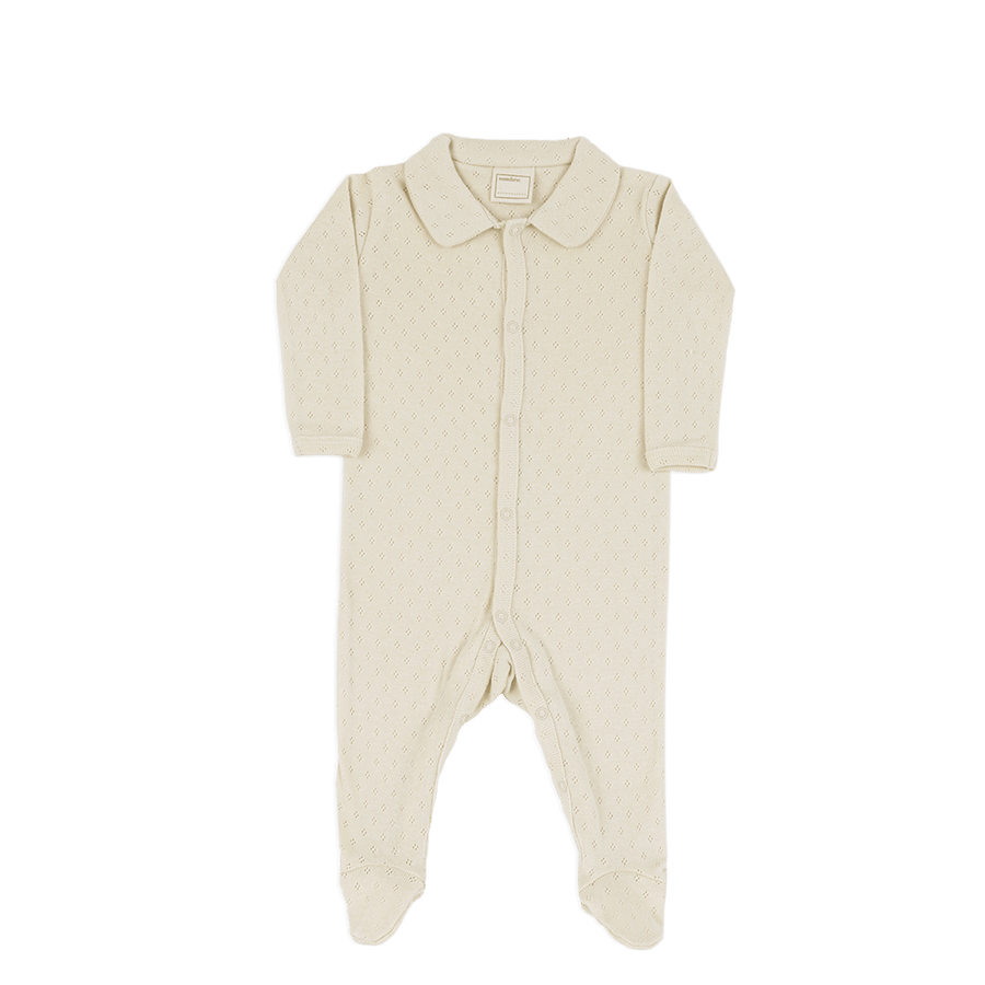 Jumpsuit Cuello Holey Crudo - Minicoton