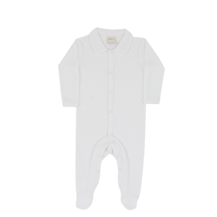 Jumpsuit Cuello Holey Blanco - Minicoton