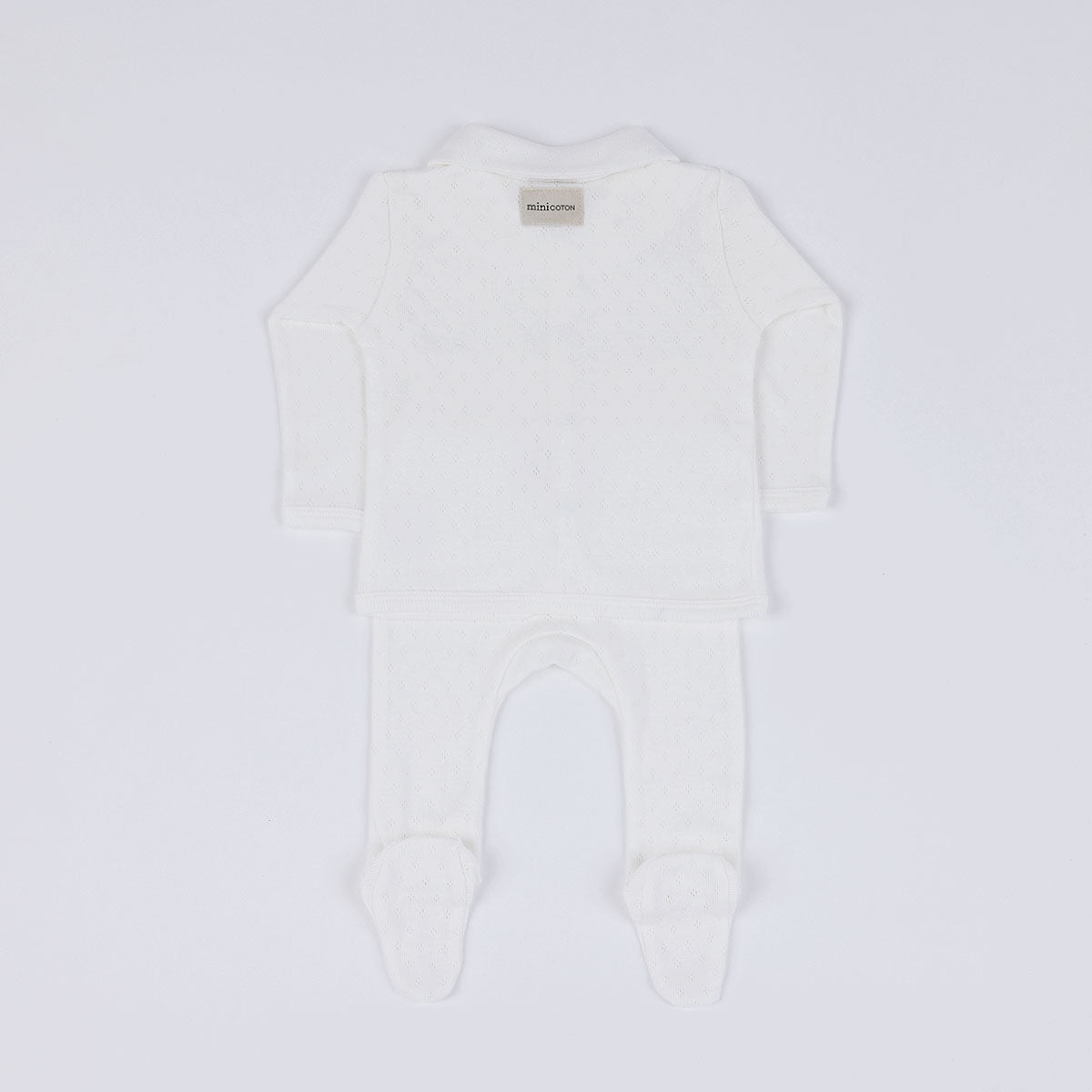 Set Welcome Cuello Holey Blanco - Minicoton