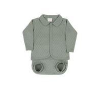 Set Welcome/Culote Cuello Holey Musgo - Minicoton
