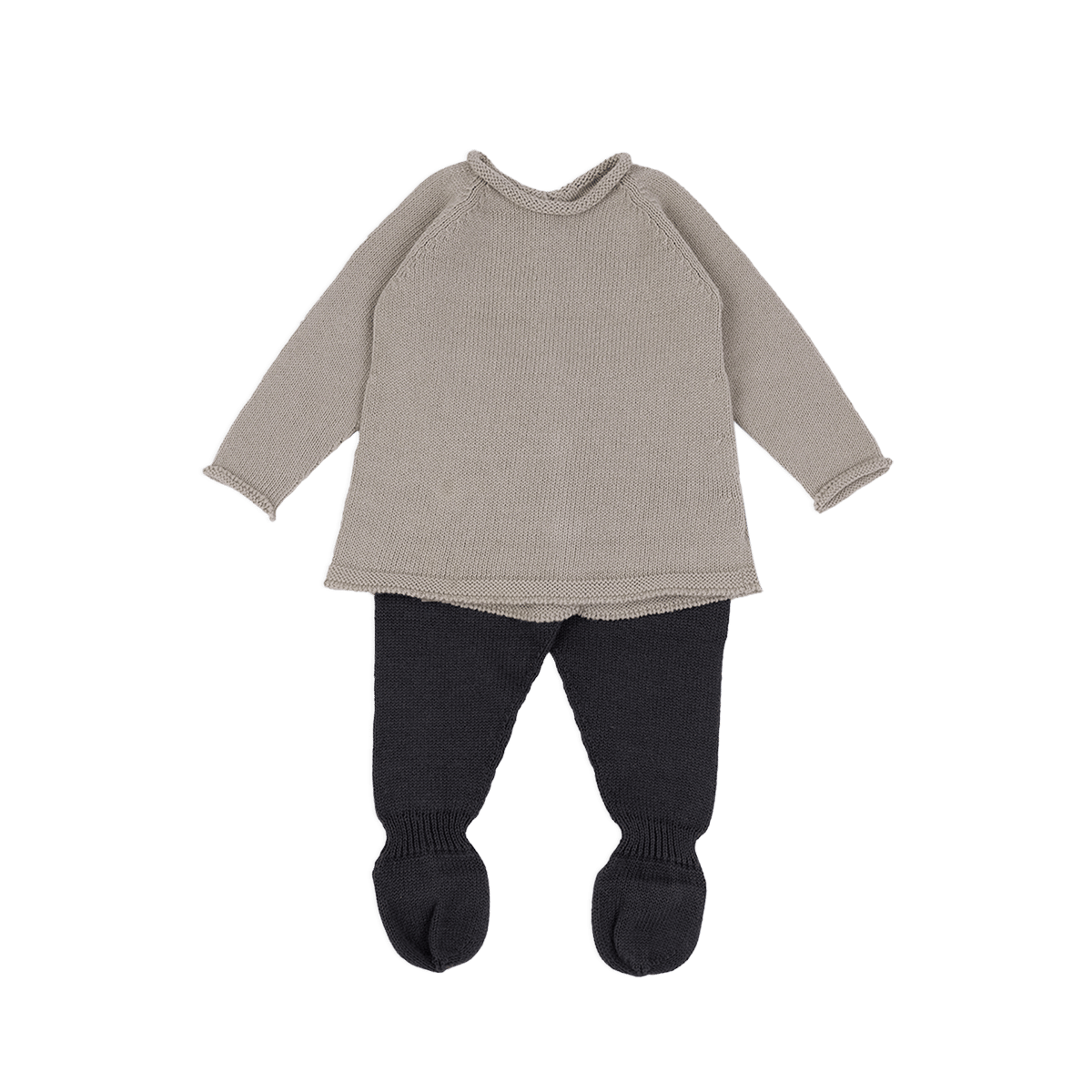Set Welcome Knit Beige/Antracita - Minicoton