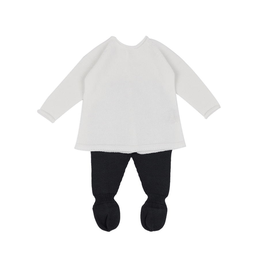 Set Welcome Knit Blanco/Antracita - Minicoton