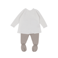 Set Welcome Knit Blanco/Beige - Minicoton