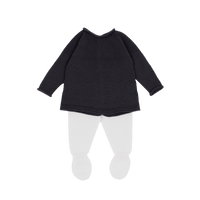 Set Welcome Knit Antracita/Blanco - Minicoton