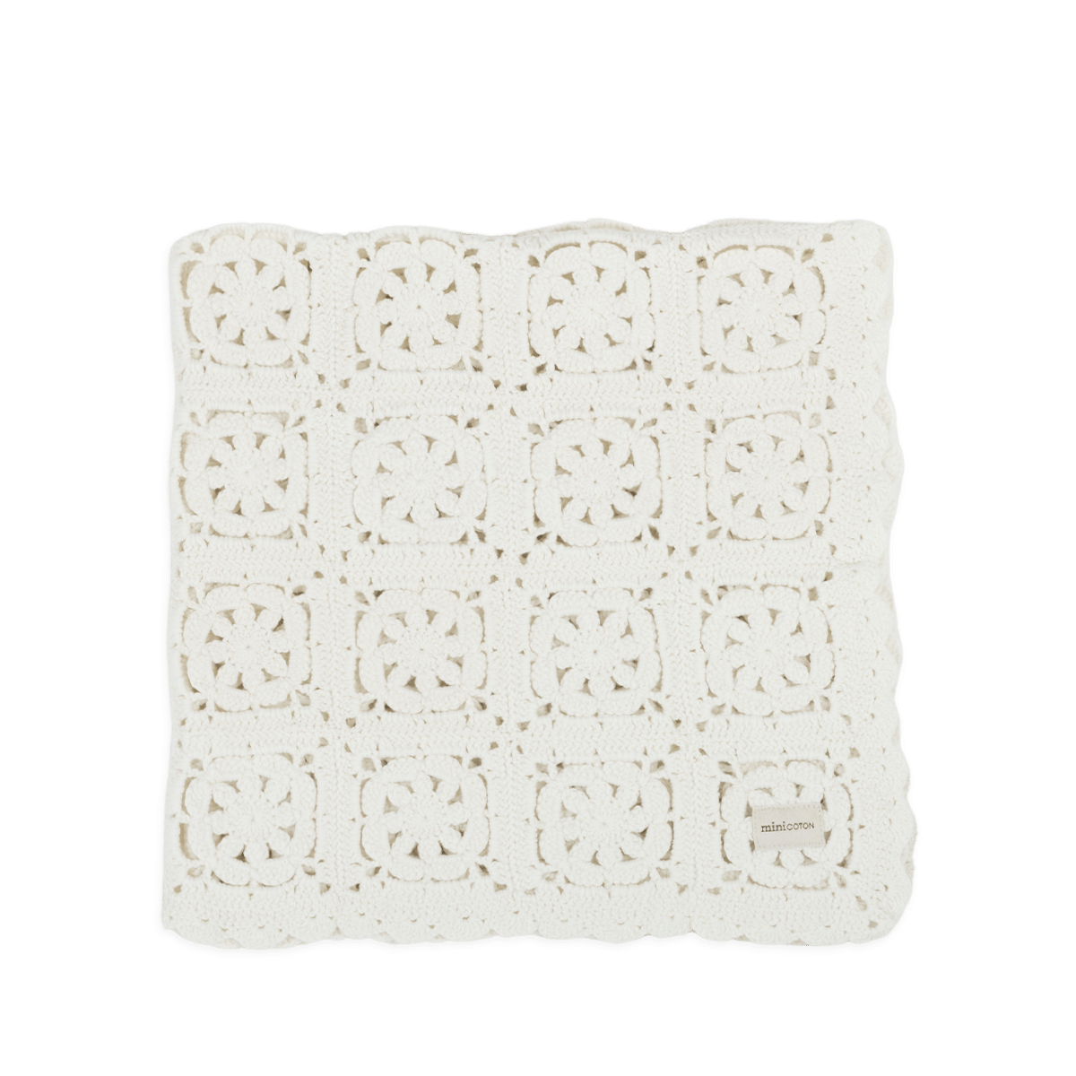 Manta Crochet Blanco - Minicoton