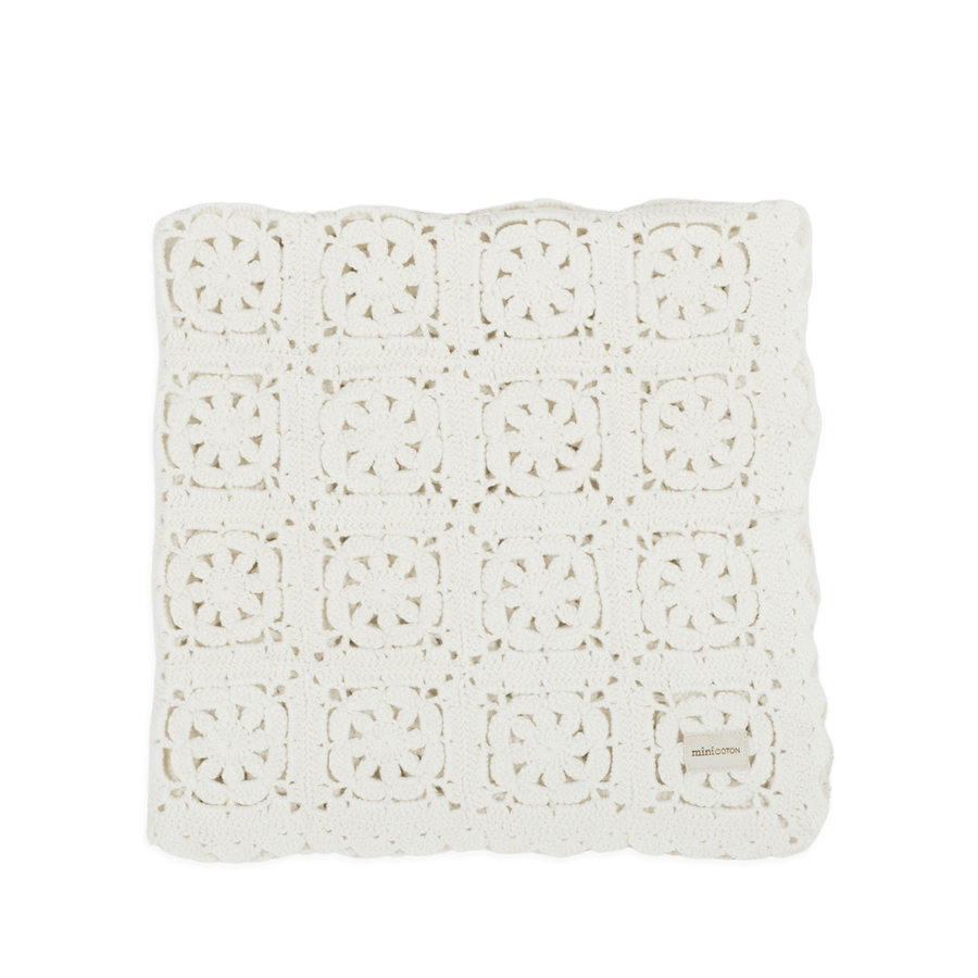 Manta Crochet Blanco - Minicoton