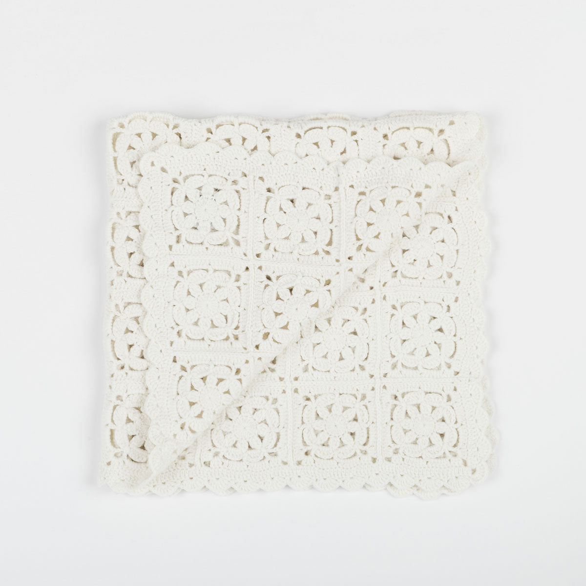 Manta Crochet Blanco - Minicoton