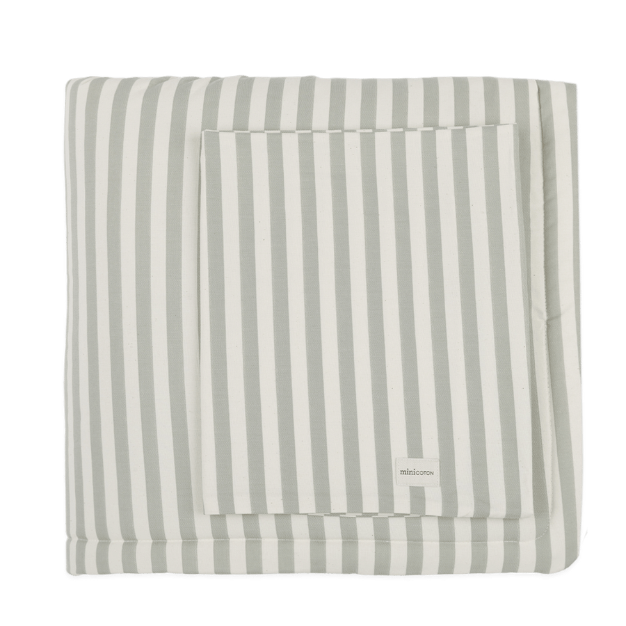 Colcha + Funda Almohada Rayas Mist - Minicoton