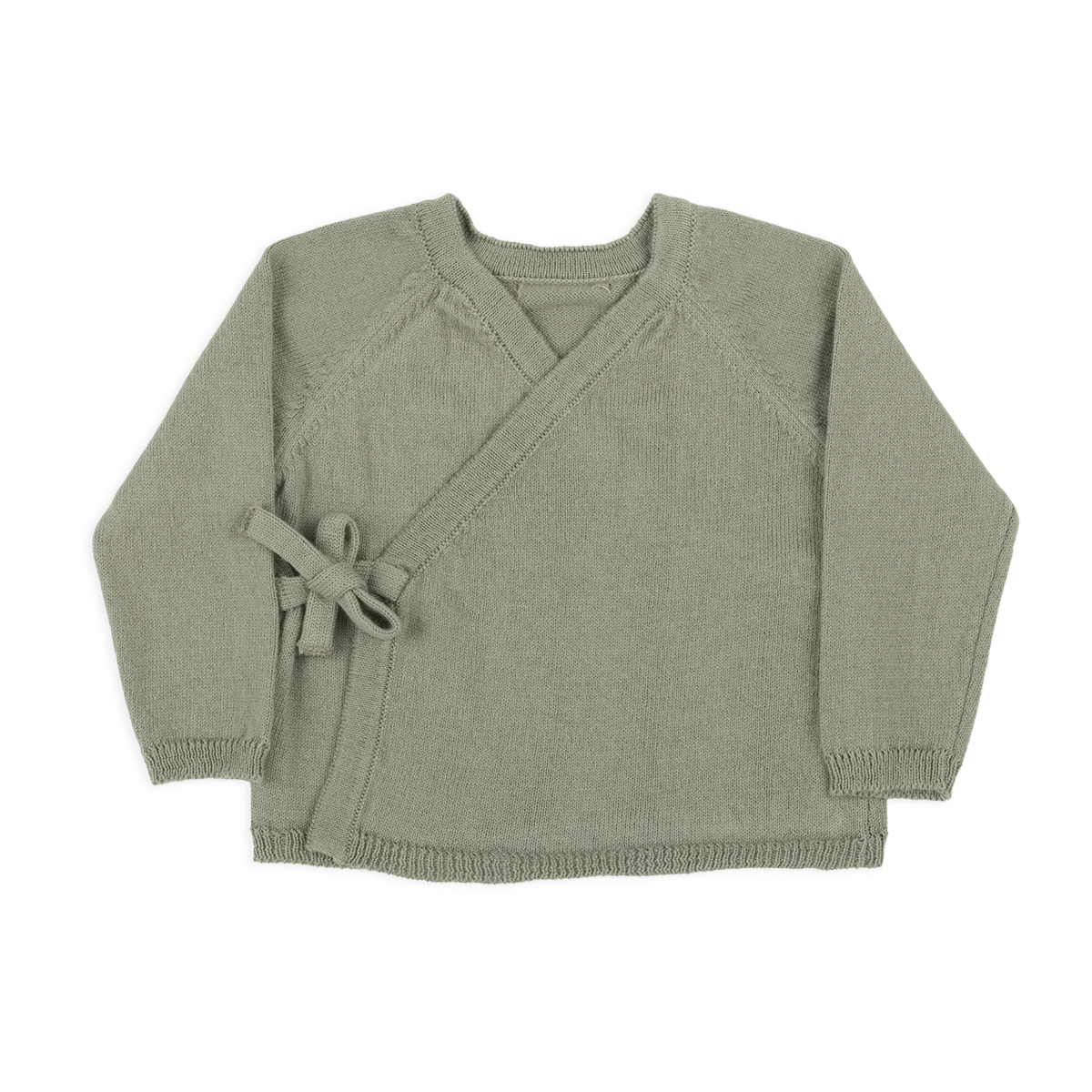 Top Cruzado Knit Musgo - Minicoton