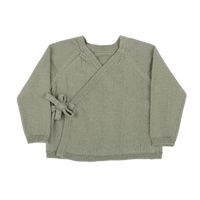 Top Cruzado Knit Musgo - Minicoton
