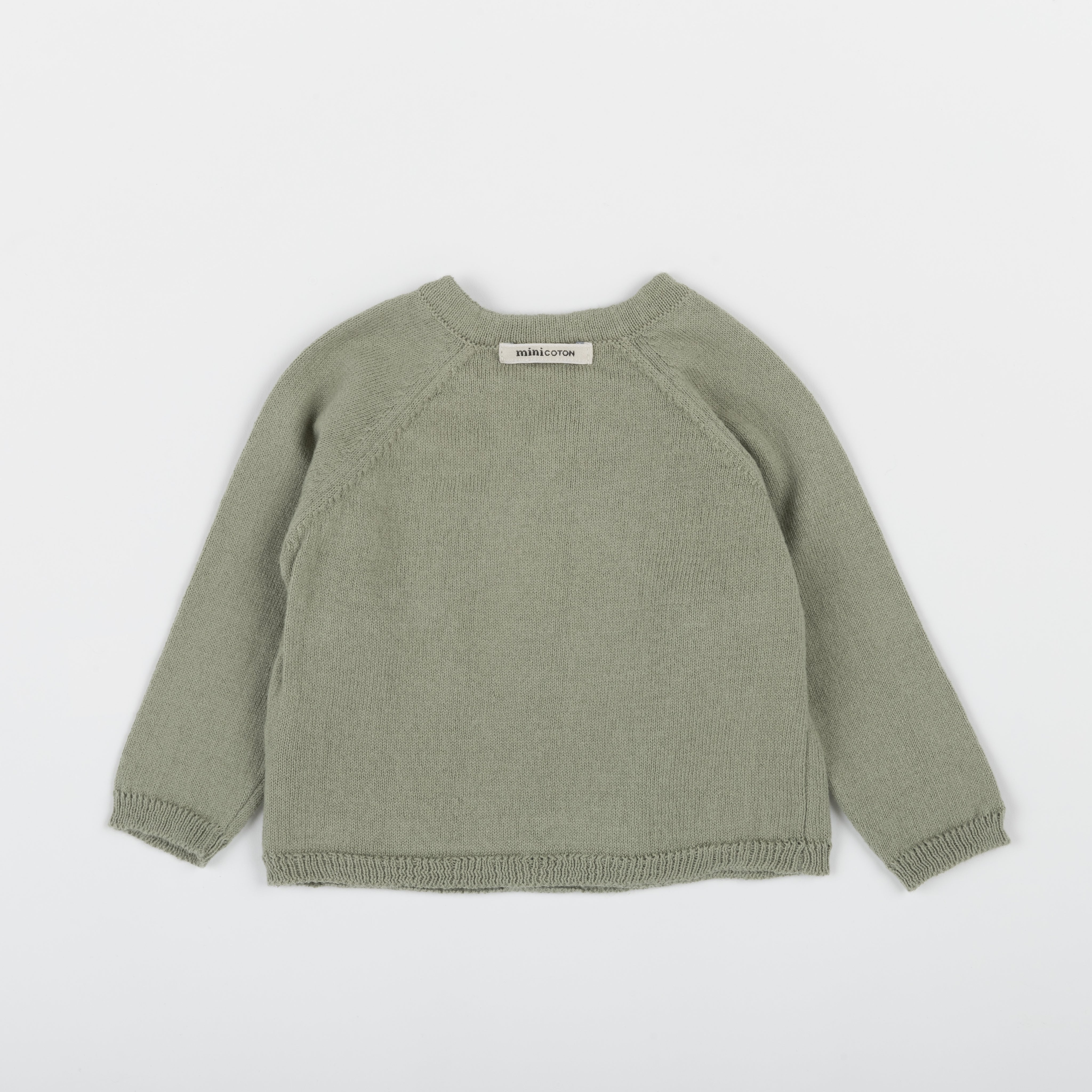 Top Cruzado Knit Musgo - Minicoton