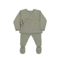 Set Welcome Knit Cruzado Musgo - Minicoton