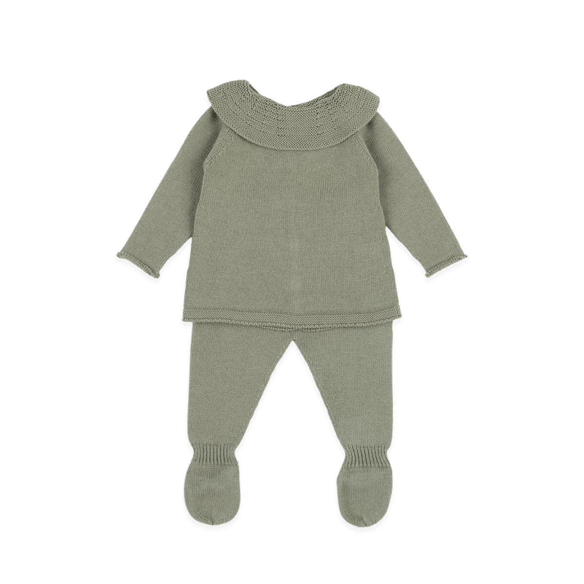 Set Welcome Knit Cuello Musgo - Minicoton