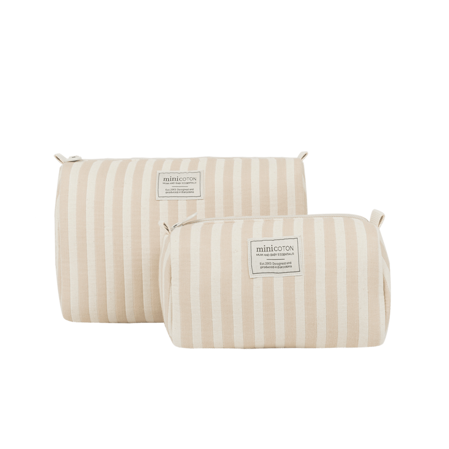 Set Neceser Rayas Nude - Minicoton