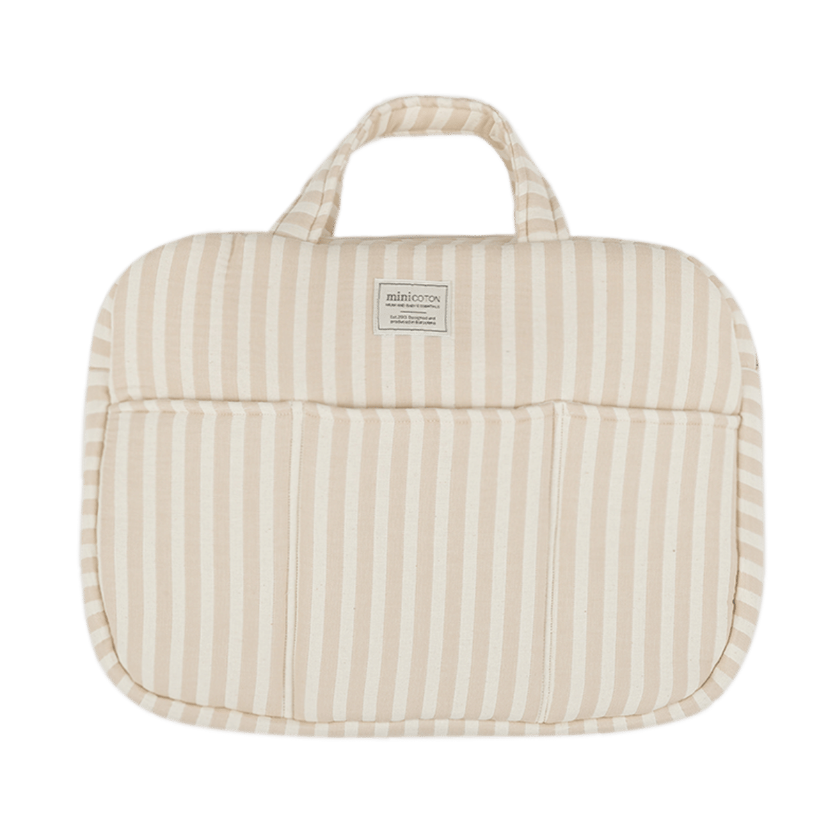 Bolsa Maternidad Rayas Nude - Minicoton