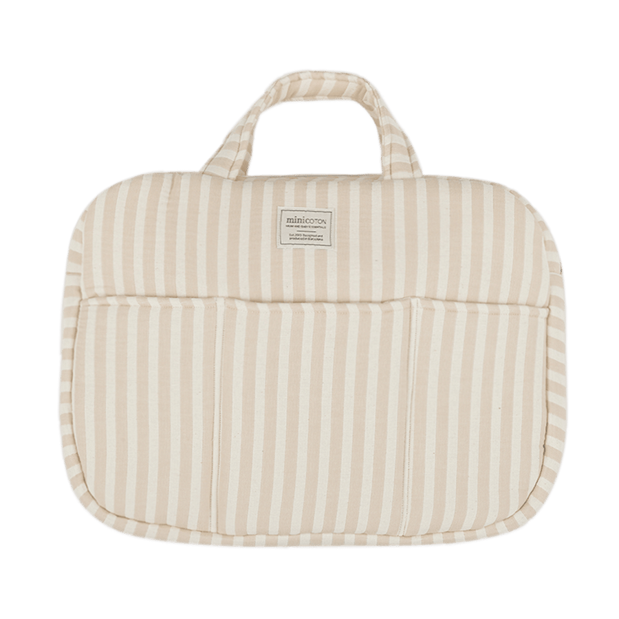 Bolsa Maternidad Rayas Nude - Minicoton