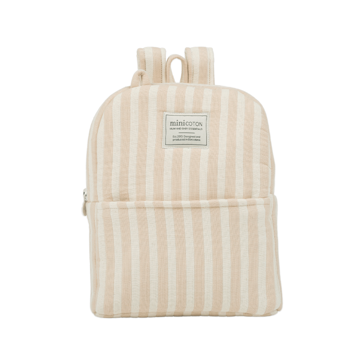 Mochila Rayas Nude - Minicoton
