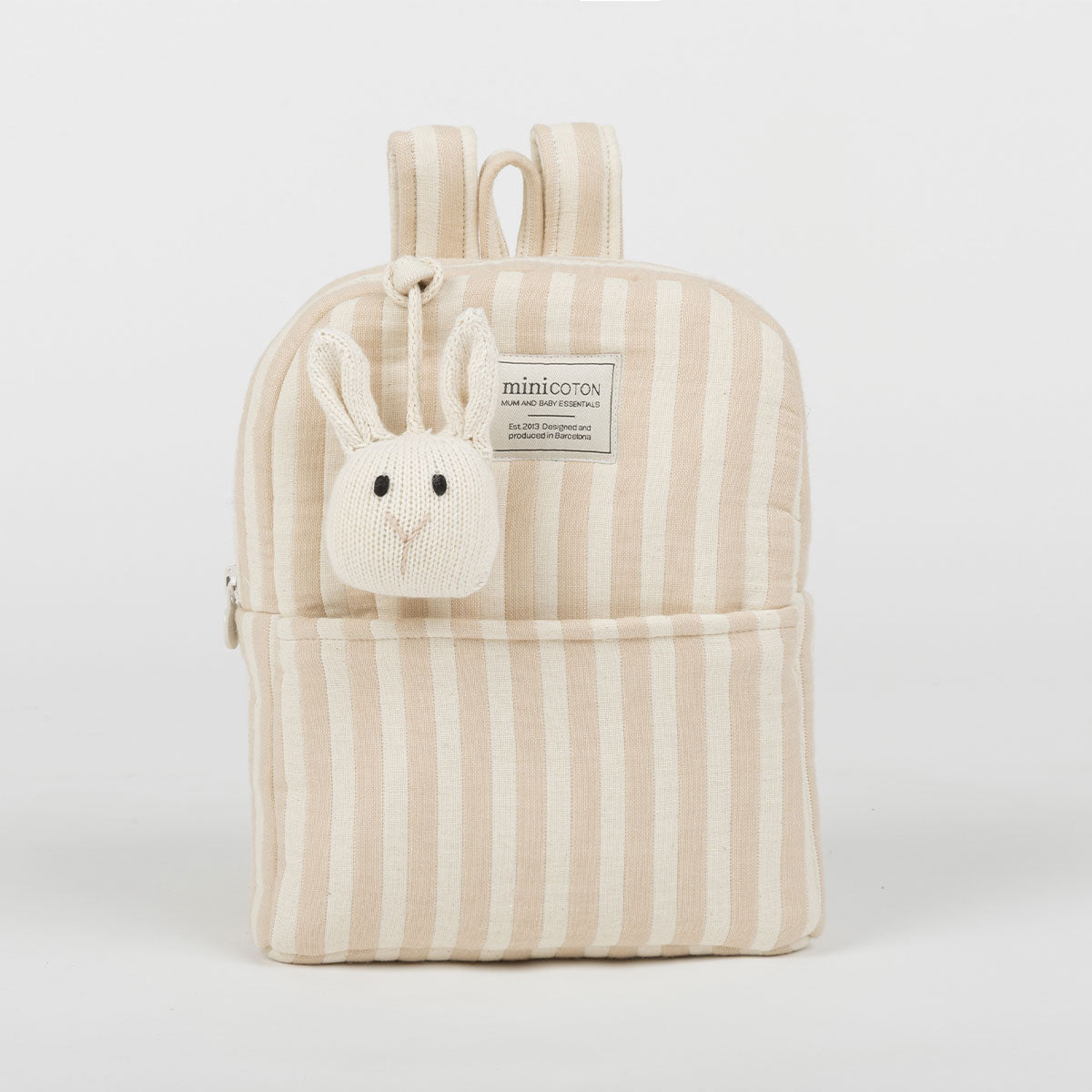Mochila Rayas Nude - Minicoton