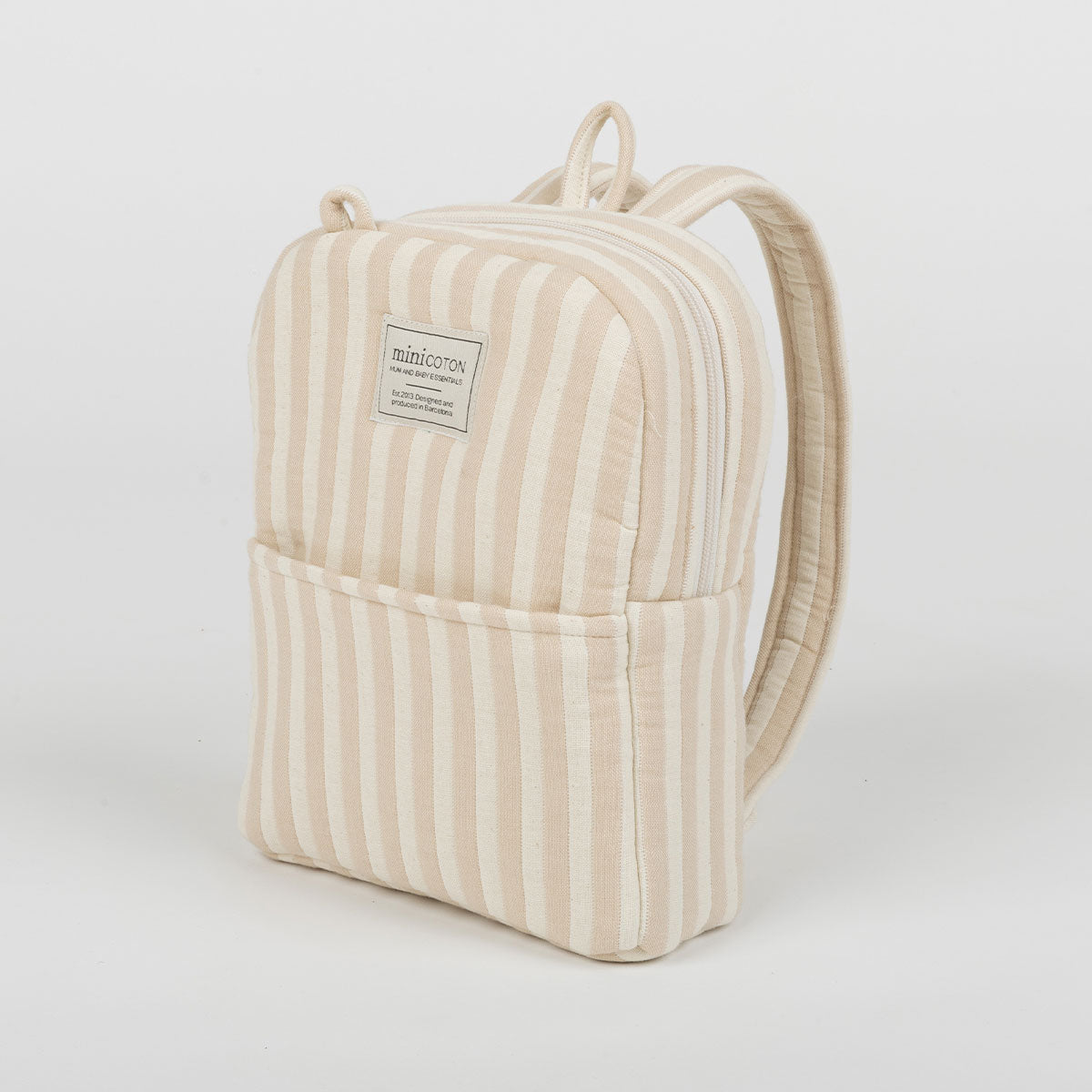 Mochila Rayas Nude - Minicoton