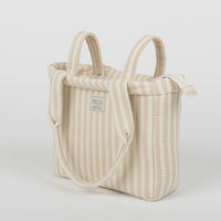 Bolsa Handle Rayas Nude - Minicoton