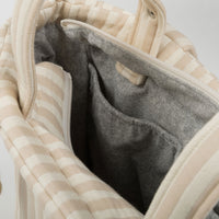 Bolsa Handle Rayas Nude - Minicoton