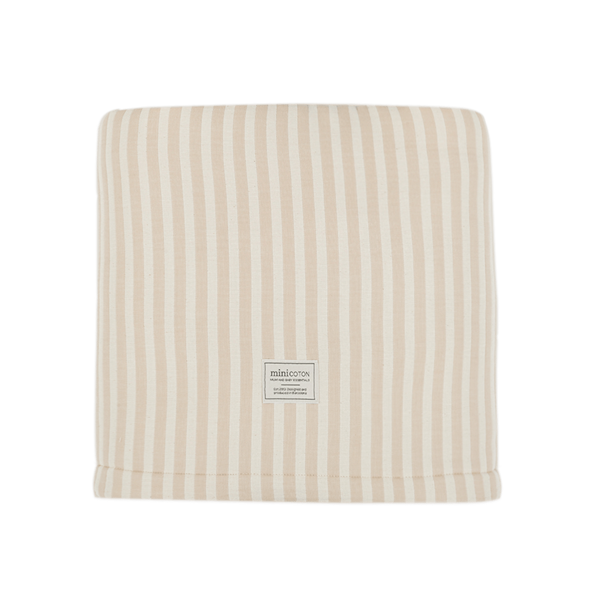 Colcha + Funda Almohada Rayas Nude - Minicoton