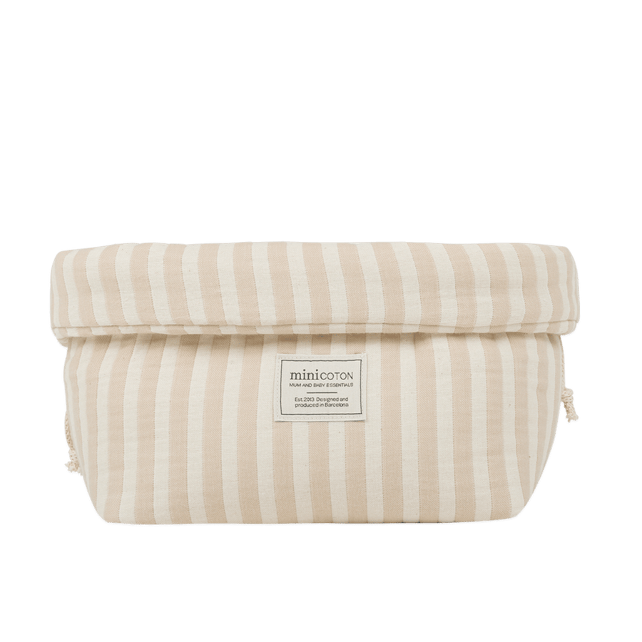 Organizador Cambiador Rayas Nude - Minicoton