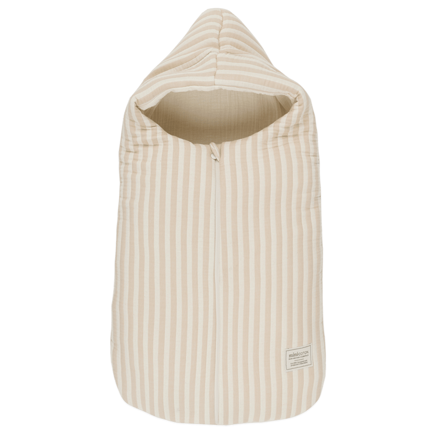 Saco Oval Rayas Nude - entretiempo - Minicoton