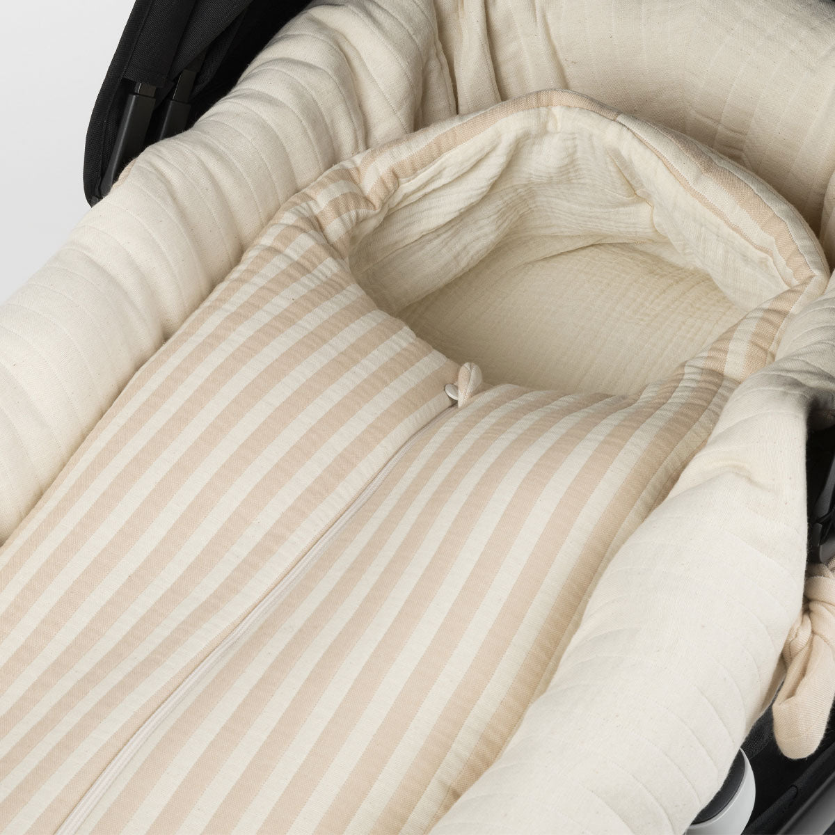 Saco Oval Rayas Nude - entretiempo - Minicoton